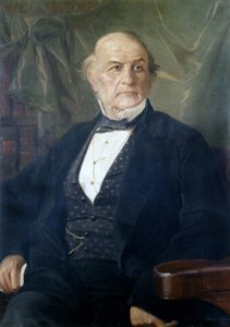 Porträtt av William Ewart Gladstone. Brittisk politiker (1809 till 1898). Målning av Mantegazza. Risorgimentos museum i Milano