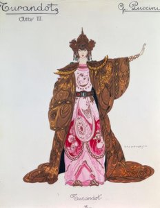 Statyett av Turandot i 3:e akten av Giacomo Puccini