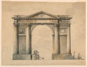 Design för en triumfbåge för Napoleon IN, Bergamo, Italien