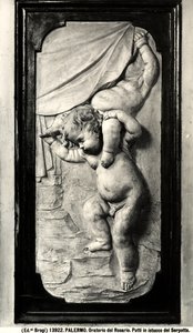 Två putti (gips)