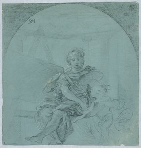 Design för Allegory of Painting av Giacomo Zampa