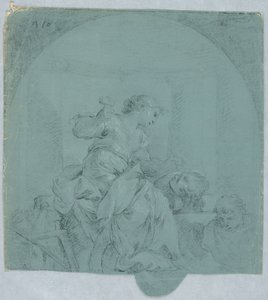 Design för Allegory of Sculpture av Giacomo Zampa