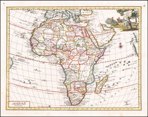 1740 års karta över Afrika av Giambattista Albrizzi av Giambattista Albrizzi