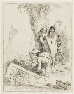 En herde med två trollkarlar, från Scherzi av Giambattista Tiepolo