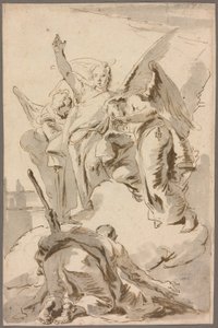Tre änglar som visar sig för Abraham av Giambattista Tiepolo