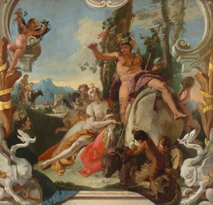 Bacchus och Ariadne, ca 1743-1745 (olja på duk) av Giambattista & Tiepolo Giandomenico (1727-1804) Tiepolo