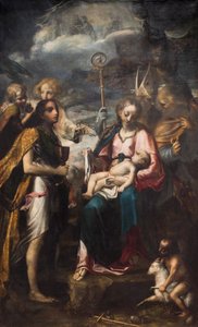 Jungfru Maria med barnet och passionens mysterium av Giambattista Tinti
