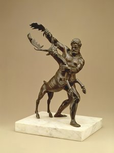 Herkules och den arkadiska hjorten (brons)