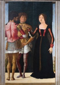 Brutus, Lucretia och Collatinus, ca 1490 (olja och tempera på pannå) av Gian Francesco de