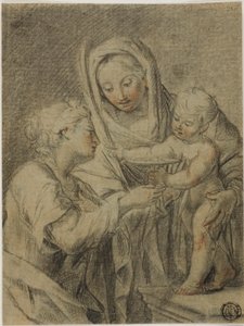 Jungfru med barn och Sankta Lucia av Gian Girolamo Bonesi