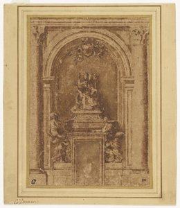 Design för påven Alexander VII:s grav i Peterskyrkan i Rom av Gian Lorenzo Bernini