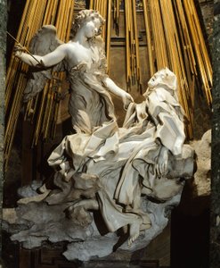 Italien, Rom, Kyrkan Santa Maria della Vittoria, Ecstasy av St Teresa av Avila av Gian Lorenzo Bernini