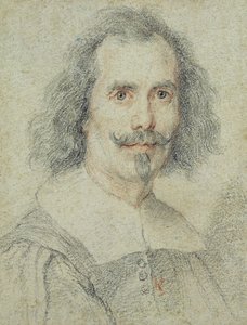 Det så kallade självporträttet, 1600-talet (färgade kritor på papper)