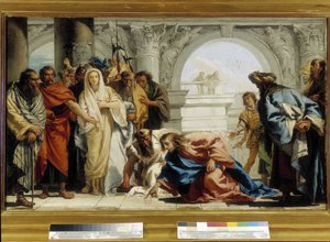 Kristus och den äktenskapliga kvinnan (olja på duk) av Giovanni Domenico Tiepolo