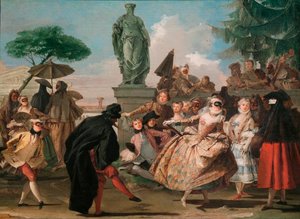 Le menuet - Menuetten - Tiepolo, Giandomenico (1727-1804) - 1756 - Olja på duk - 80,7x109,3 - Museu Nacional d