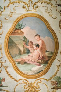 Fresk från Putti-rummet, i Foresteria (gästhuset) 1757 av Giovanni Domenico Tiepolo