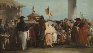 Mondo Novo, ca 1764-1765 av Giovanni Domenico Tiepolo