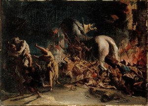 Belägringen av Troja, ca 1760. av Giovanni Domenico Tiepolo