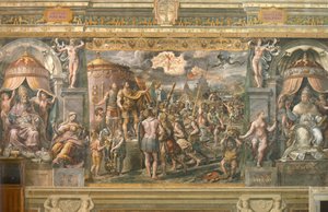 Korsets uppenbarelse för kejsar Konstantin, 1517-1524 av Gianfrancesco Penni