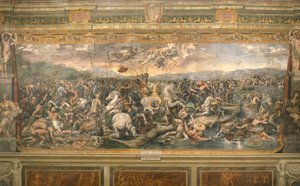 Slaget vid Milvianska bron, 1517-1524 av Gianfrancesco Penni