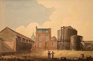 Vy över Phoenix Gas Works, Bankside