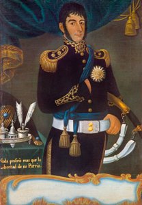 Porträtt av Jose san Martin av Gil de Castro