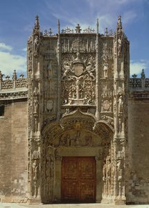 Entréfasad (National Museum of Religious Sculpture) byggd 1488-96 av Gil de Siloe