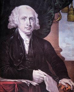 James Madison (1751-1836) publicerad av Nathaniel Currier (1813-88) (färg litho)