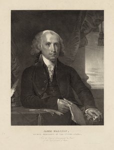 James Madison, Förenta staternas fjärde president, ca 1828 (litografi)