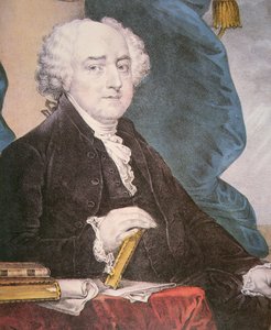 John Adams (1735-1826) publicerad av Nathaniel Currier (1813-88) (färg litho)