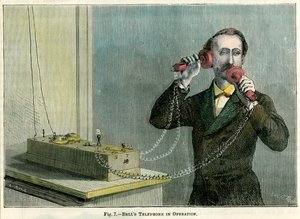 Klockor telefon i drift, sent 1800-tal. av Gilbert