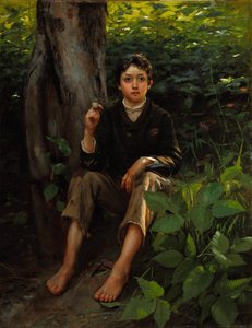 Hans första rök 1878 (olja på duk)