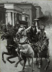 Rush to the Fire, ca 1900
