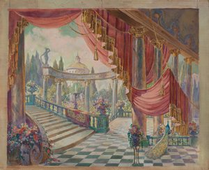 Scenuppsättning, c. 1939. av Gilbert Sackerman