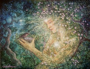 Spirit of spring, 2001 (akryl på kartong) av Gilbert Williams