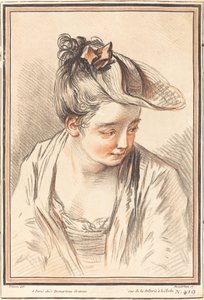 Chef för en ung kvinna, 1773. av Gilles Demarteau