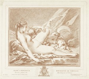 Liggende Venus träffade Amor en Anteros