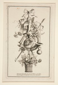 Ett ark från Several Trophees av Gilles Demarteau