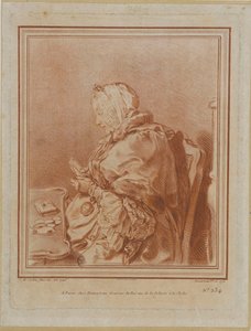 Porträtt av Madame Geoffrin 1699-1777, 1770. av Gilles Demarteau