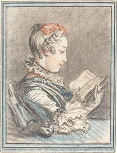 Ung flicka som läser Héloise och Abélard, 1770. av Gilles Demarteau