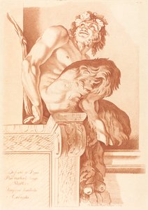 Satyr av Gilles Demarteau the Elder after René Michel Slodtz after Annibale Carracci