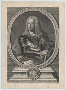 Porträtt av Frans I, ca. 1745. av Gilles Jacques Petit