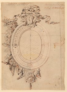 Design för en oval ram på temat Venus Victorious