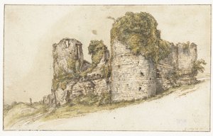 Utsikt över Château de César i Vau