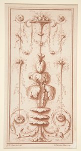 Ornamental Panel från Recueil d av Gilles Paul Cauvet