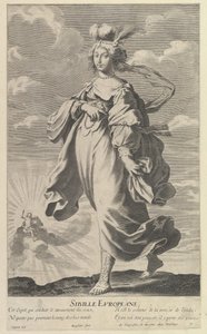 European Sibyll, ca. 1635. Skapare: Gilles Rousselet, Abraham Bosse. av Gilles Rousselet and Abraham Bosse