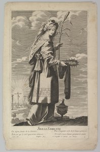 Samian Sibyl, ca. 1635. Skapare: Gilles Rousselet, Abraham Bosse. av Gilles Rousselet and Abraham Bosse