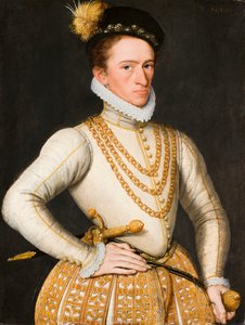 Porträtt av en okänd adlig man, 1575. av Gillis Claeissens