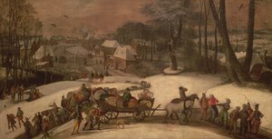 En militär expedition på vintern, ca 1590