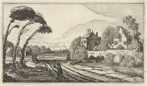 Herde i ett landskap Tolv landskap med figurer (titel på objekt) av Gillis van Scheyndel (I)